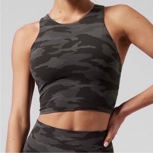 Athleta Conscious Camo Crop Top With Built In Bra size M
